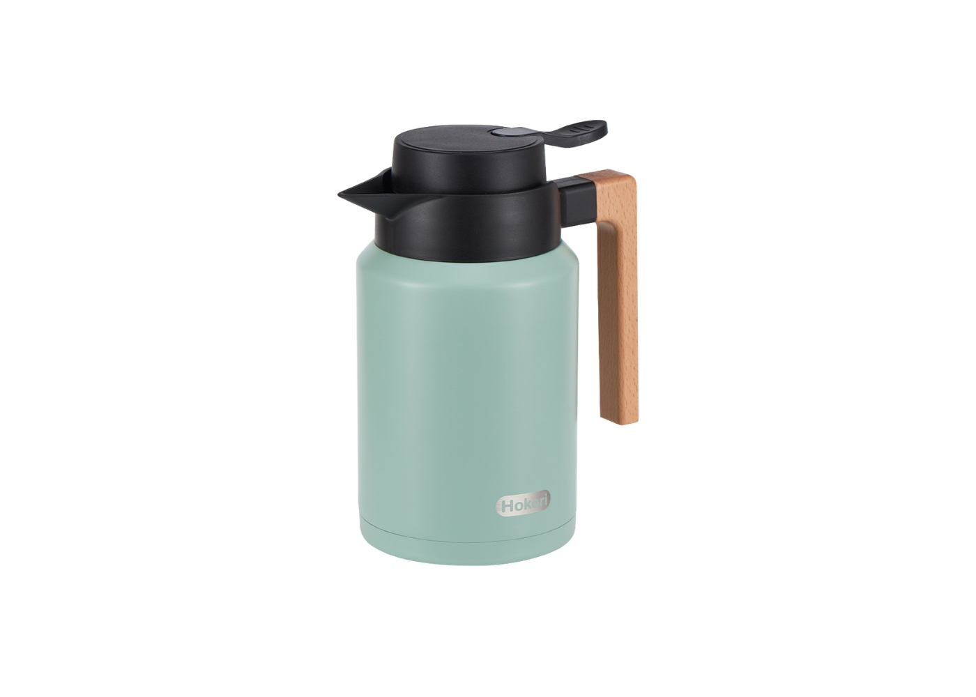 Bình giữ nhiệt inox cao cấp quai gỗ 1500ml Hokori Việt Nhật 0115